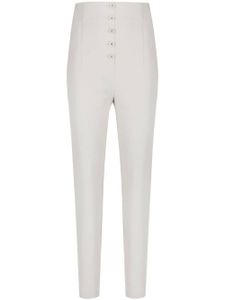 Philosophy Di Lorenzo Serafini pantalon en coton stretch à taille haute - Gris