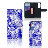 Telefoonhoesje met Naam Huawei P40 Angel Skull Blauw