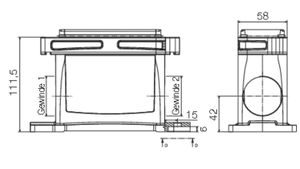 Weidmüller HDC IP68 16B SS 2M32 1081390000 Socketbehuizing 1 stuk(s)