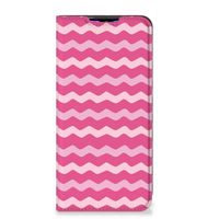 Xiaomi Redmi 9 Hoesje met Magneet Waves Pink - thumbnail