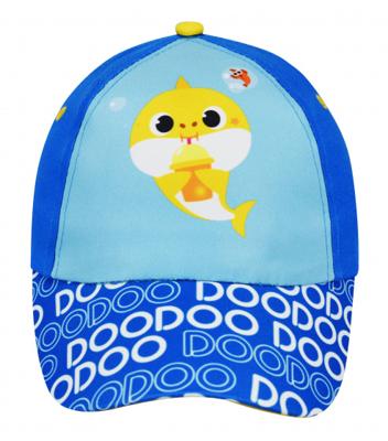 Pinkfong pet Baby Shark junior polyester blauw/wit mt 50