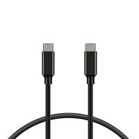 KSIX smart your tech USB-C naar USB-C oplaadkabel, 100 W, E-Marker-chip, compatibel met Power Delivery, Ultra snel opladen, 1 m, zwart
