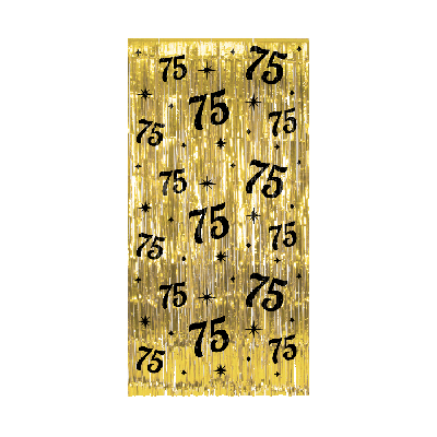 Classy Feestgordijn 75 Jaar Goud