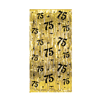 Classy Feestgordijn 75 Jaar Goud