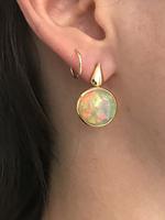 Casual Simple Opal Moonstone Geometric Earrings Everyday Commuter Versatile Jewelry