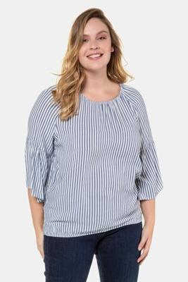 Ulla Popken Tuniek, carmenhals, 3/4 statementmouwen - Grote Maten