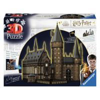 Ravensburger 3D Puzzel Harry Potter Hogwarts The Great Hall (Night Edition), 540st. - thumbnail