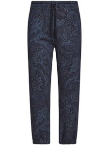 ETRO pantalon de jogging à motif cachemire - Bleu