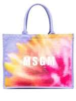 MSGM sac cabas à motif abstrait - Violet