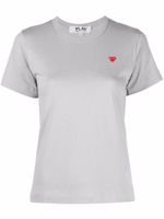 Comme Des Garçons Play t-shirt en coton à logo brodé - Gris