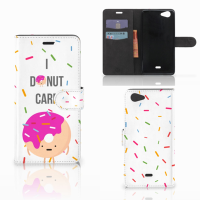 Wiko Pulp Fab 4G Book Cover Donut Roze