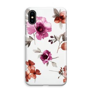 Geschilderde bloemen: iPhone XS Max Volledig Geprint Hoesje