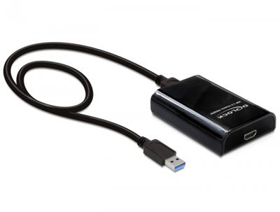 DeLOCK USB 3.0/HDMI USB 3.0-micro Zwart DeLOCK USB 3.0/HDMI USB 3.0-micro Zwart
