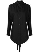 Yohji Yamamoto blouse à design noué - Noir