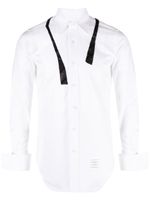 Thom Browne chemise en coton à détail de nœud - Blanc - thumbnail