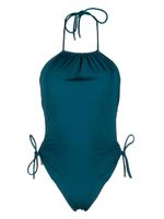 Saint Laurent maillot de bain à détail de laçage - Bleu - thumbnail