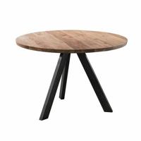 Duverger Eettafel - rond dia 120cm - 38mm dik massief acacia blad -
