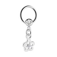 Jeweled Ball Closure Ring met bedel Chirurgisch staal 316L / Belegde messing Piercingringen