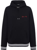 Balmain hoodie en coton à broderies signature - Noir