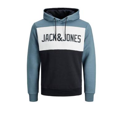 JACK & JONES ESSENTIALS regular fit hoodie blauw