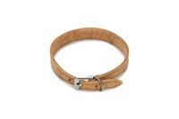 Beeztees cork - halsband hond - leer - naturel - 40 cm x 20 mm