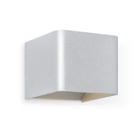 Wandlamp Anna 11/8.5/8.5cm, Zilver, Muurlamp gemaakt van Aluminium, LED geïntegreerd, 6W 3000K 300lm, wandlamp geschikt voor woonkamer, slaapkamer - thumbnail