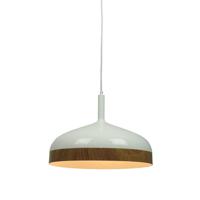 Artdelight Retro hanglamp Moondrop Ø 45cm wit met hout HL 2001 WI