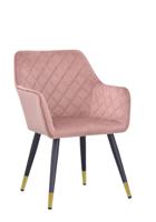 Eetkamerstoel Davanti Licht Roze velvet