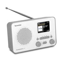 TechniSat TECHNIRADIO 6 IR Draagbare internetradio (DAB+, FM, WLAN, Bluetooth, kleurendisplay, wekker, app-bediening, favorietengeheugen, 3 watt RMS) wit/zwart