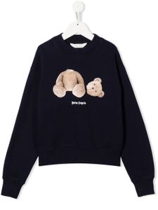 Palm Angels Kids sweat à motif ourson - Bleu