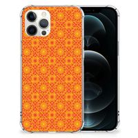 iPhone 12 Pro Max Doorzichtige Silicone Hoesje Batik Oranje