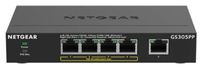 Netgear GS305PP Unmanaged Gigabit Ethernet (10/100/1000) Power over Ethernet (PoE) Zwart - thumbnail