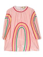 Stella McCartney Kids minijupe en velours à motif brodé - Rose