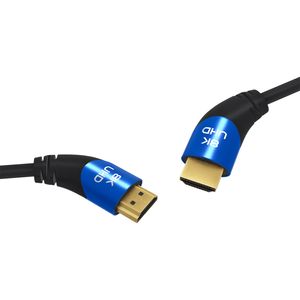 Oehlbach D1C42533 HDMI-kabel HDMI Aansluitkabel HDMI-A-stekker, HDMI-A-stekker 3.00 m Zwart 8K UHD, Afgeschermd (drievoudig)