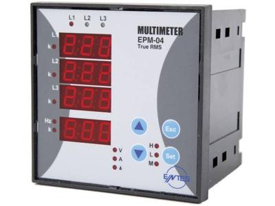 ENTES EPM-04-96 Digitaal inbouwmeetapparaat Spanning, stroom, frequentie, bedrijfsuren, urentotaal
