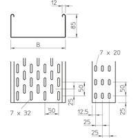 OBO Bettermann 6057209 Kabelgoot (l x b x h) 3000 x 200.00 x 85.00 mm 1 stuk(s) - thumbnail