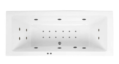 Lambini Designs Cube bubbelbad 180x80cm elektronisch 6+4+2 hydrojets en 12 aerojets RVS Lambini Designs Cube bubbelbad 180x80cm elektronisch 6+4+2 hydrojets en 12 aerojets RVS