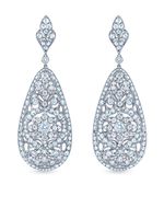 KWIAT boucles d'oreilles Splendor Puffy en or blanc 18ct ornées de diamants - Argent