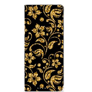 Sony Xperia 5 V Smart Cover Gouden Bloemen