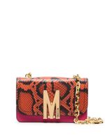 Moschino sac à bandoulière en cuir à effet peau de serpent - Orange - thumbnail