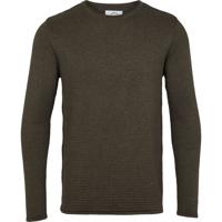 Kronstadt Trui Mark Legergroen Ronde Hals Tailored Fit