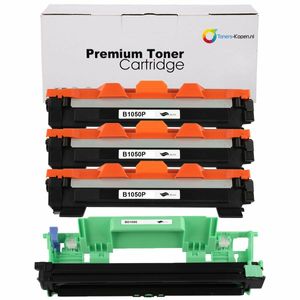 3x toner TN-1050 en 1x drum DR-1050 compatible toner voor Brother Tn1050 Hl1110 Dcp1510