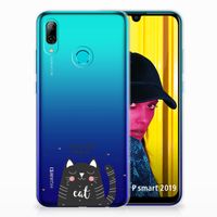 Huawei P Smart 2019 Telefoonhoesje met Naam Cat Good Day - thumbnail