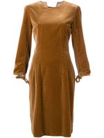 Acne Studios robe mi-longue en velours - Marron