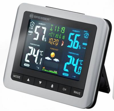 Bresser weerstation MeteoTemp WTM 16,5 x 13 cm wit 4-delig Bresser weerstation MeteoTemp WTM 16,5 x 13 cm wit 4-delig
