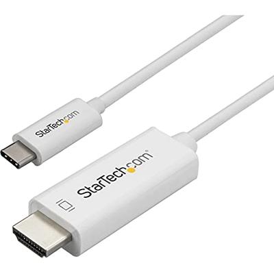 StarTech.com Adapterkabel, 1 m, USB-C naar HDMI, 4K, 60 Hz, wit, USB type C naar HDMI, videoconverterkabel, USBC