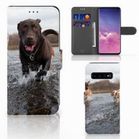 Samsung Galaxy S10 Telefoonhoesje met Pasjes Honden Labrador