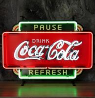 Coca-Cola Pause Refresh Neon Verlichting 62 x 42 cm - thumbnail