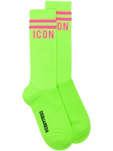 DSQUARED2 chaussettes à rayures - Vert