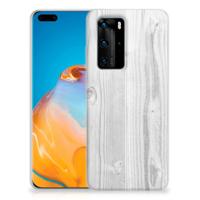 Huawei P40 Pro Bumper Hoesje White Wood